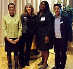 U.S. Congresswoman Donna Edwards, MRSEC Assoc. Director Donna Hammer, C.H. Flowers Technology Chairperson Victoria Lee, & MRSEC Assistant Director of Education Outreach Programs Alex Prasertchoung