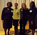 Manager of Diversity-Inclusion
Programs at Lockheed Martin Desira Stearns, U.S. Congresswoman Donna Edwards, MRSEC Assoc. Director Donna Hammer, & C.H. Flowers Technology Chairperson Victoria Lee