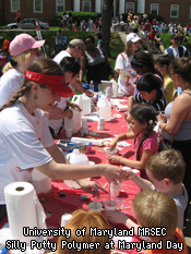 UMD-MRSEC at Maryland Day: Making Silly Putty Polymers