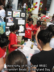 UMD-MRSEC at Maryland Day: Making Ultraviolet-sensitive, colour-changing bead bracelets